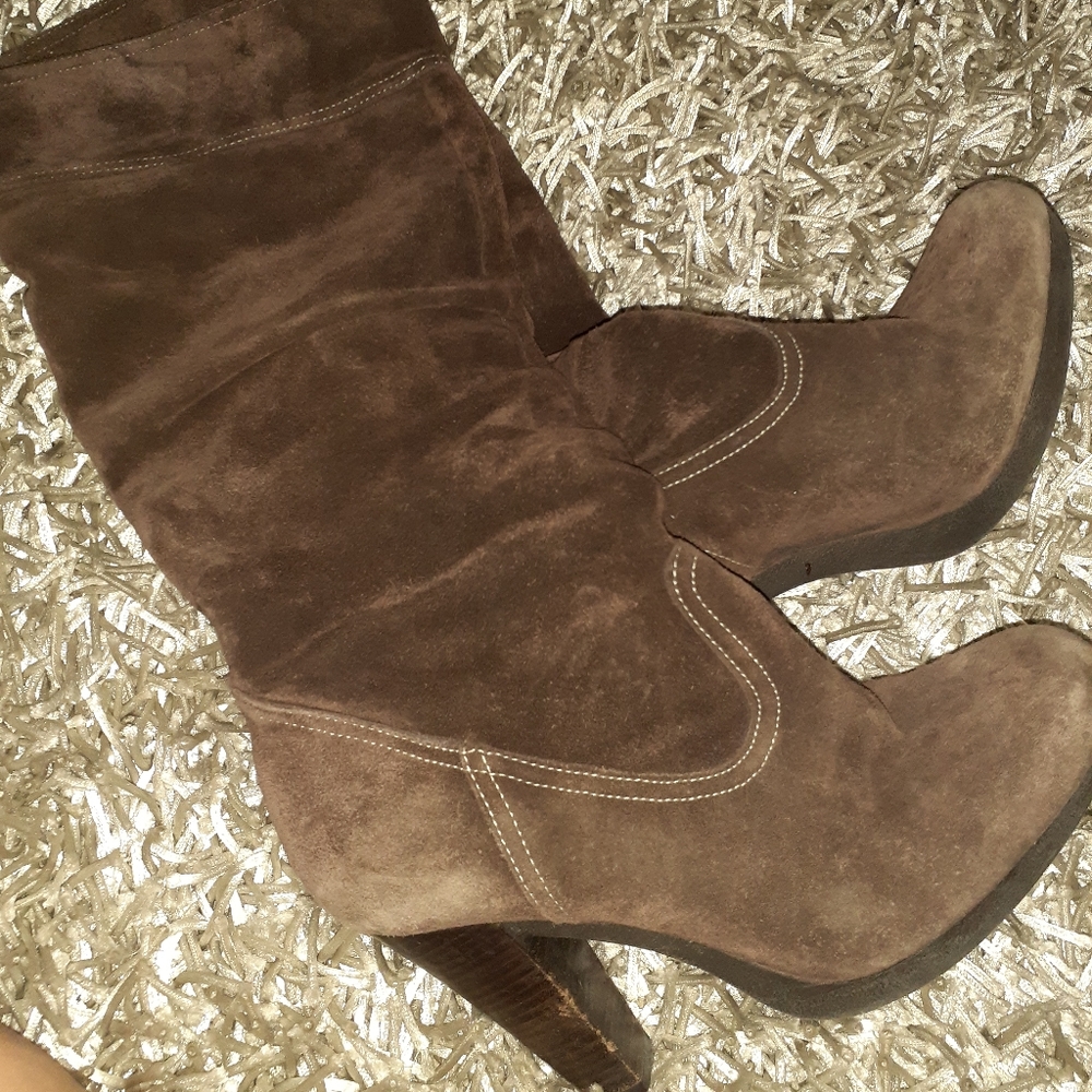 MK brown suede boots size 8